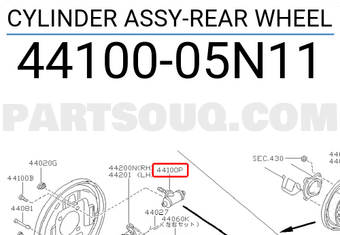 Nissan 4410005N11 CYLINDER ASSY-REAR WHEEL
