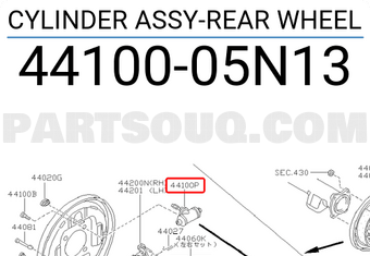 Nissan 4410005N13 CYLINDER ASSY-REAR WHEEL