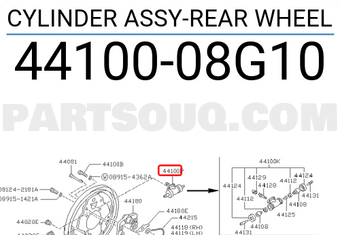 Nissan 4410008G10 CYLINDER ASSY-REAR WHEEL