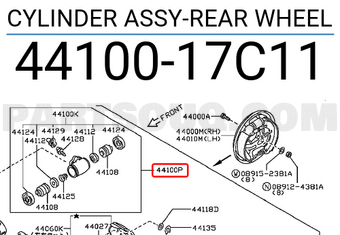 Nissan 4410017C11 CYLINDER ASSY-REAR WHEEL