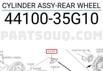 Nissan 4410035G10 CYLINDER ASSY-REAR WHEEL