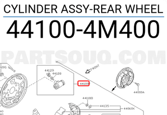 Nissan 441004M400 CYLINDER ASSY-REAR WHEEL