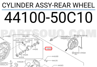 Nissan 4410050C10 CYLINDER ASSY-REAR WHEEL