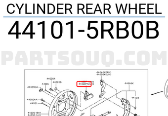 Nissan 441015RB0B CYLINDER REAR WHEEL