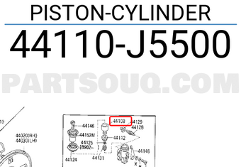 Nissan 44110J5500 PISTON-CYLINDER