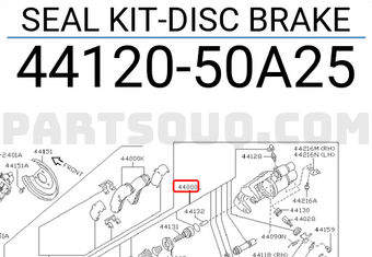 Nissan 4412050A25 SEAL KIT-DISC BRAKE