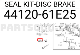 Nissan 4412061E25 SEAL KIT-DISC BRAKE