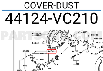 Nissan 44124VC210 COVER-DUST
