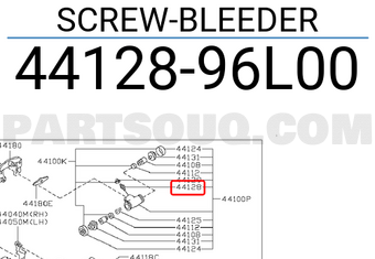 Nissan 4412896L00 SCREW-BLEEDER
