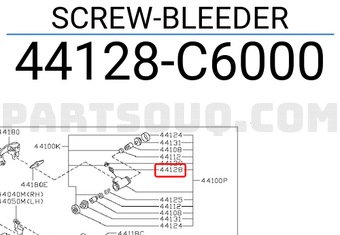 Nissan 44128C6000 SCREW-BLEEDER