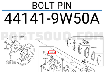 Nissan 441419W50A BOLT PIN