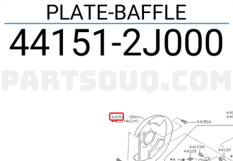 Nissan 441512J000 PLATE-BAFFLE