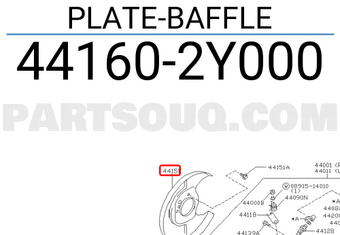 Nissan 441602Y000 PLATE-BAFFLE