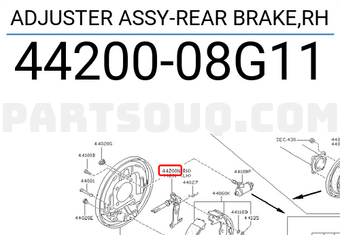 ADJUSTER ASSY-REAR BRAKE,RH 4420008G1A | Nissan Parts | PartSouq