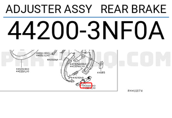 Nissan 442003NF0A ADJUSTER ASSY REAR BRAKE