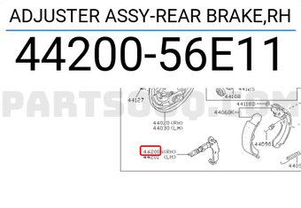 Nissan 4420056E11 ADJUSTER ASSY-REAR BRAKE,RH