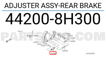 Nissan 442008H300 ADJUSTER ASSY-REAR BRAKE
