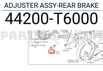 Nissan 44200T6000 ADJUSTER ASSY-REAR BRAKE