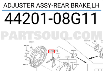 Nissan 4420108G11 ADJUSTER ASSY-REAR BRAKE,LH