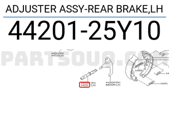 Nissan 4420125Y10 ADJUSTER ASSY-REAR BRAKE,LH