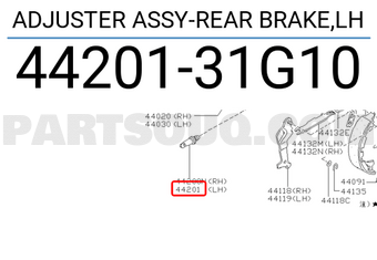 Nissan 4420131G10 ADJUSTER ASSY-REAR BRAKE,LH