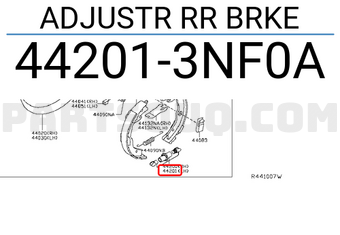 Nissan 442013NF0A ADJUSTR RR BRKE