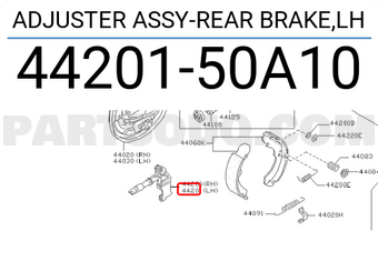 Nissan 4420150A10 ADJUSTER ASSY-REAR BRAKE,LH