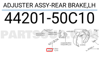 Nissan 4420150C10 ADJUSTER ASSY-REAR BRAKE,LH