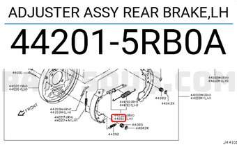 Nissan 442015RB0A ADJUSTER ASSY REAR BRAKE,LH