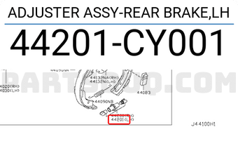 Nissan 44201CY001 ADJUSTER ASSY-REAR BRAKE,LH