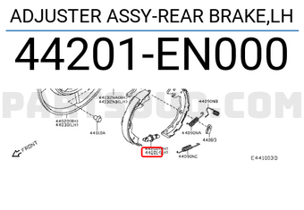 Nissan 44201EN000 ADJUSTER ASSY-REAR BRAKE,LH