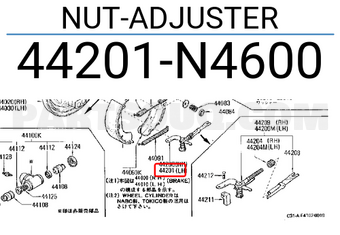 Nissan 44201N4600 NUT-ADJUSTER