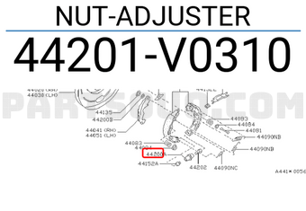 Nissan 44201V0310 NUT-ADJUSTER