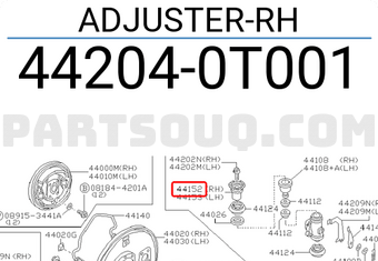 Nissan 442040T001 ADJUSTER-RH