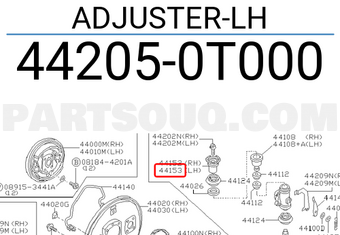 Nissan 442050T000 ADJUSTER-LH