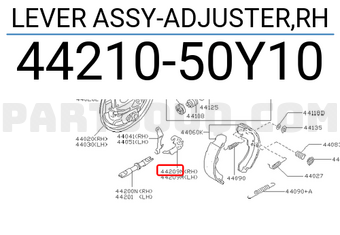 Nissan 4421050Y10 LEVER ASSY-ADJUSTER,RH