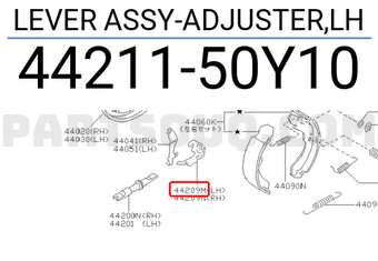 Nissan 4421150Y10 LEVER ASSY-ADJUSTER,LH