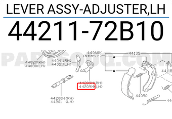 Nissan 4421172B10 LEVER ASSY-ADJUSTER,LH