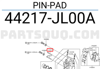 Nissan 44217JL00A PIN-PAD