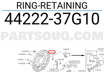 Nissan 4422237G10 RING-RETAINING