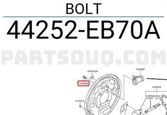 Nissan 44252EB70A BOLT
