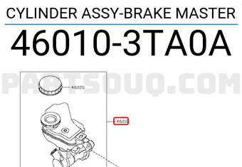 Nissan 460103TA0A CYLINDER ASSY-BRAKE MASTER