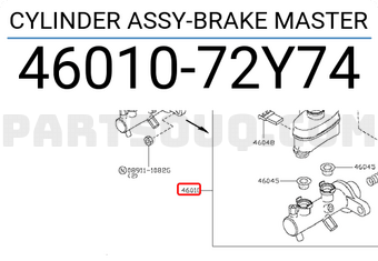 Nissan 4601072Y74 CYLINDER ASSY-BRAKE MASTER