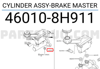 Nissan 460108H911 CYLINDER ASSY-BRAKE MASTER