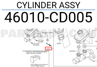 Nissan 46010CD005 CYLINDER ASSY