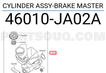 Nissan 46010JA02A CYLINDER ASSY-BRAKE MASTER