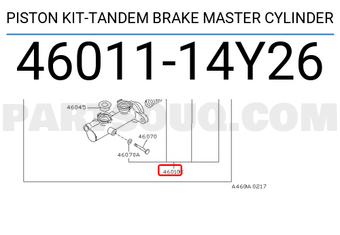 Nissan 4601114Y26 PISTON KIT-TANDEM BRAKE MASTER CYLINDER