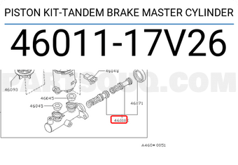 Nissan 4601117V26 PISTON KIT-TANDEM BRAKE MASTER CYLINDER