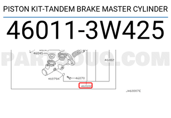Nissan 460113W425 PISTON KIT-TANDEM BRAKE MASTER CYLINDER