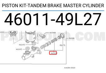 Nissan 4601149L27 PISTON KIT-TANDEM BRAKE MASTER CYLINDER
